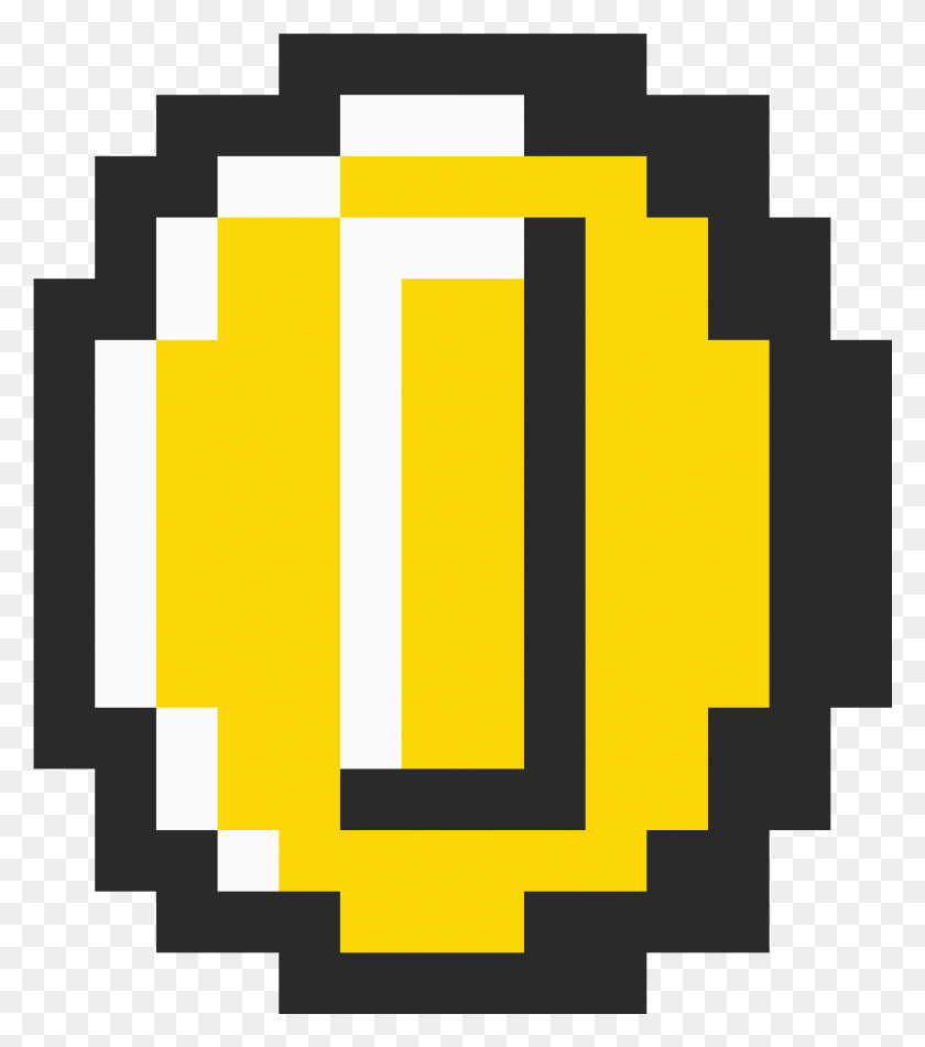 1401x1601 Descargar Png / Mario Coin Mario Coin Pixel Art, Pac Man, Símbolo, Texto Hd Png