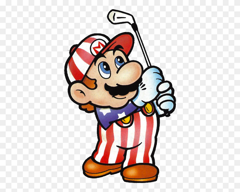 394x612 Mario From Nes Open Tournament Golf En Un Fabuloso Torneo Abierto De Nes Golf Mario, Super Mario Hd Png