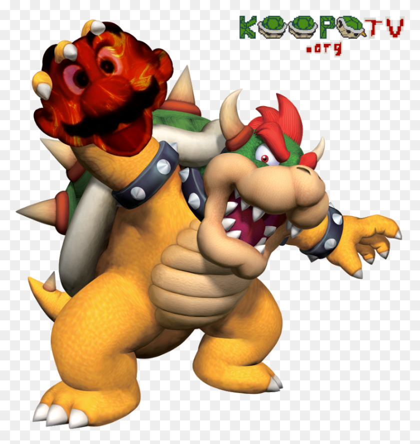 822x872 Descargar Png Mario Head Decapitated Bloody Nintendo King Bowser Bowser Super Mario 64 Ds Obra De Arte, Juguete Hd Png