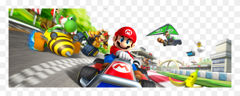 1050x375 Mario Kart, Toy, Kart, Vehicle HD PNG Download