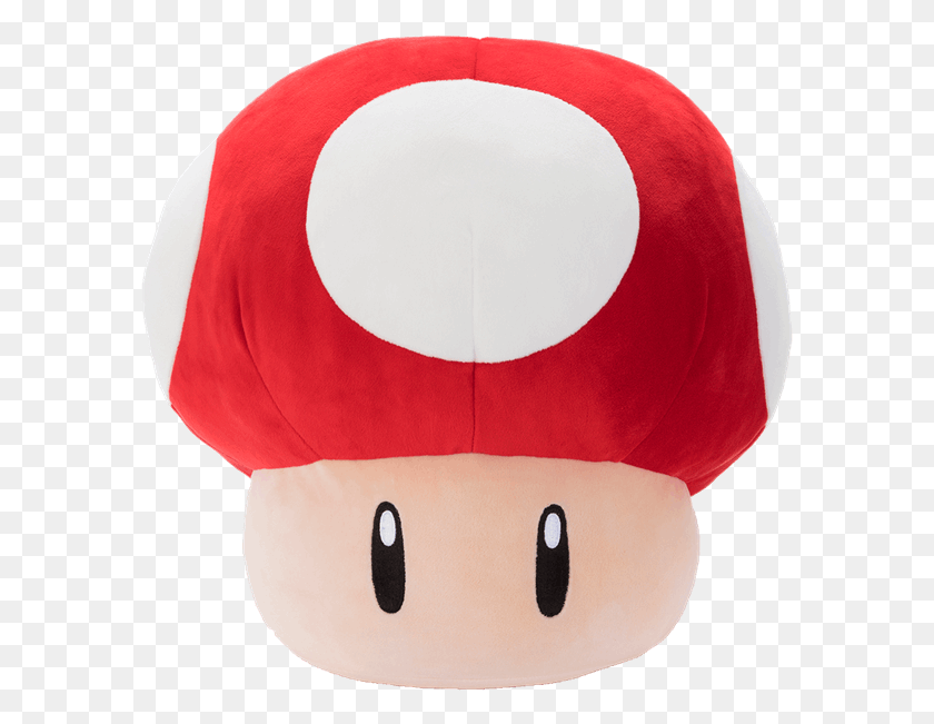 587x591 Mario Kart Mushroom Plush Mario Mushroom Plush, Toy, Cushion, Pillow HD PNG Download
