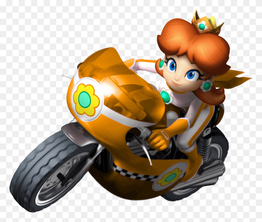 1136x951 Descargar Png Mario Kart Wii Daisy Bike By Tonytoad22 D3Dizdr Mario Kart 8 Deluxe Daisy, Toy, Graphics Hd Png