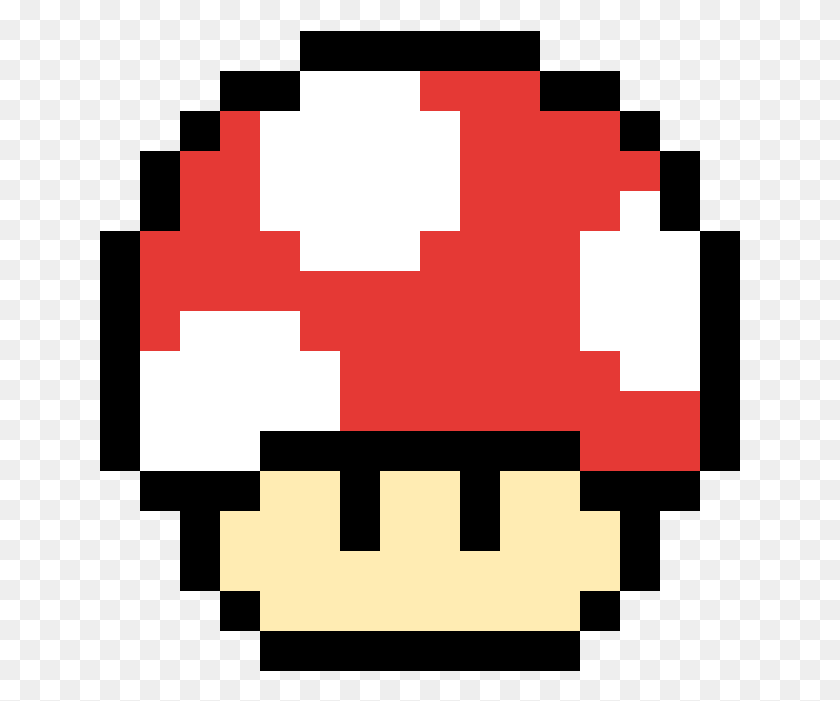 641x641 Mario Mushroom Super Mario Mushroom Pixel, First Aid, Pac Man HD PNG Download