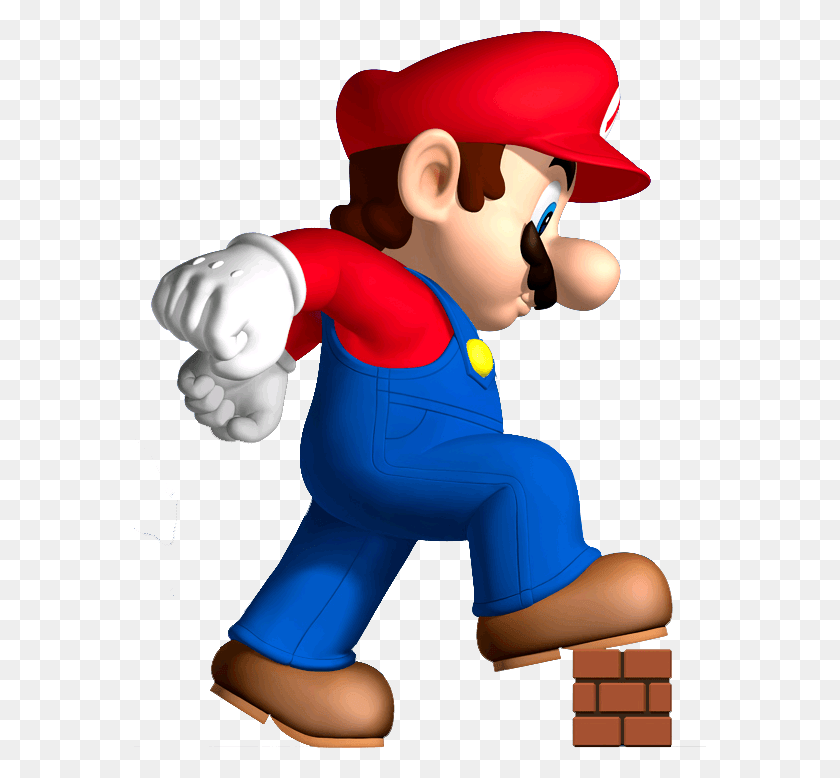 573x718 Descargar Png / Mario New Super Mario Bros Giant Mario, Figurine, Toy Hd Png
