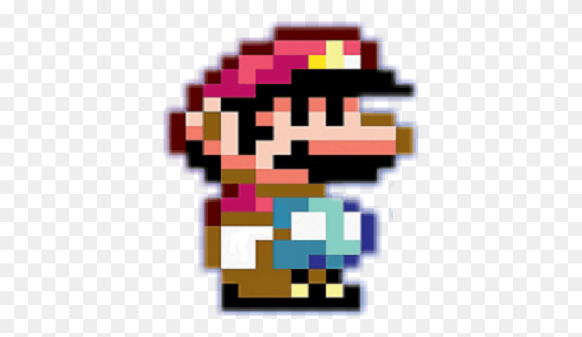 369x426 Descargar Png Mario Oldschool Dandy Sega Bit Style Pixel Art, Pixel Art, Super Mario World, Rug, Graphics Hd Png