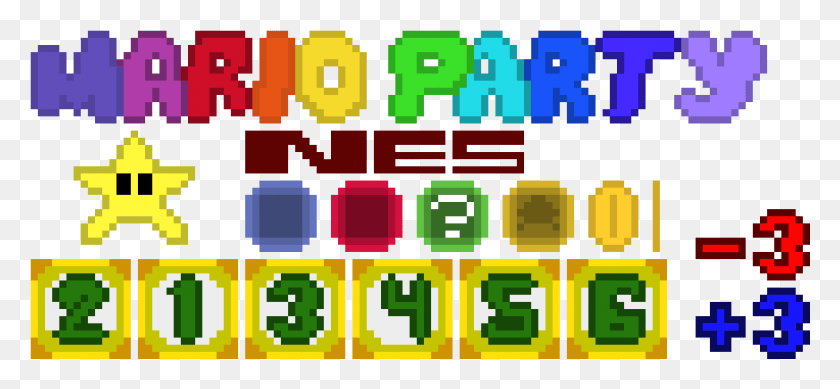 1091x461 Mario Party Nes Разное Mario Party Pixel Art, Pac Man Hd Png Скачать