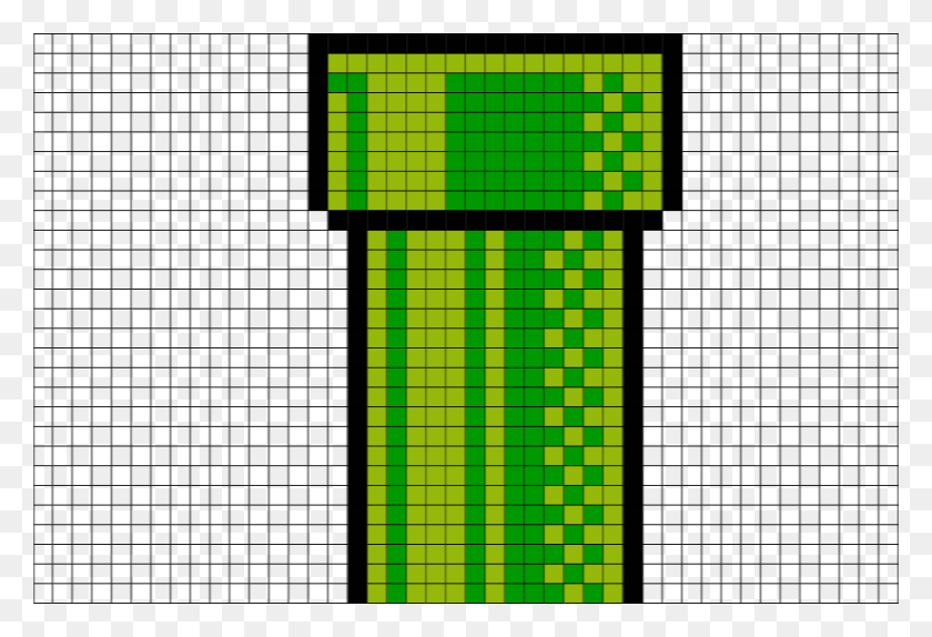 880x581 Descargar Png Mario Pipe Pixel Art Brik Book Pixel Art Princesse Leia, Verde, Número, Símbolo Hd Png