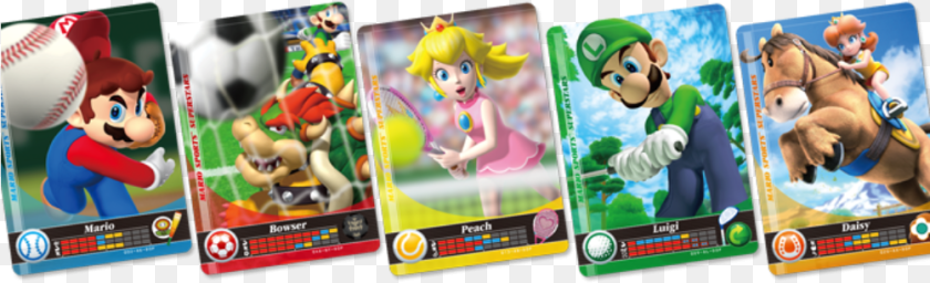 1004x306 Mario Sports Superstars Amiibo Cards Mario Sports Amiibo Cards, Ball, Baseball, Baseball (ball), Sport PNG