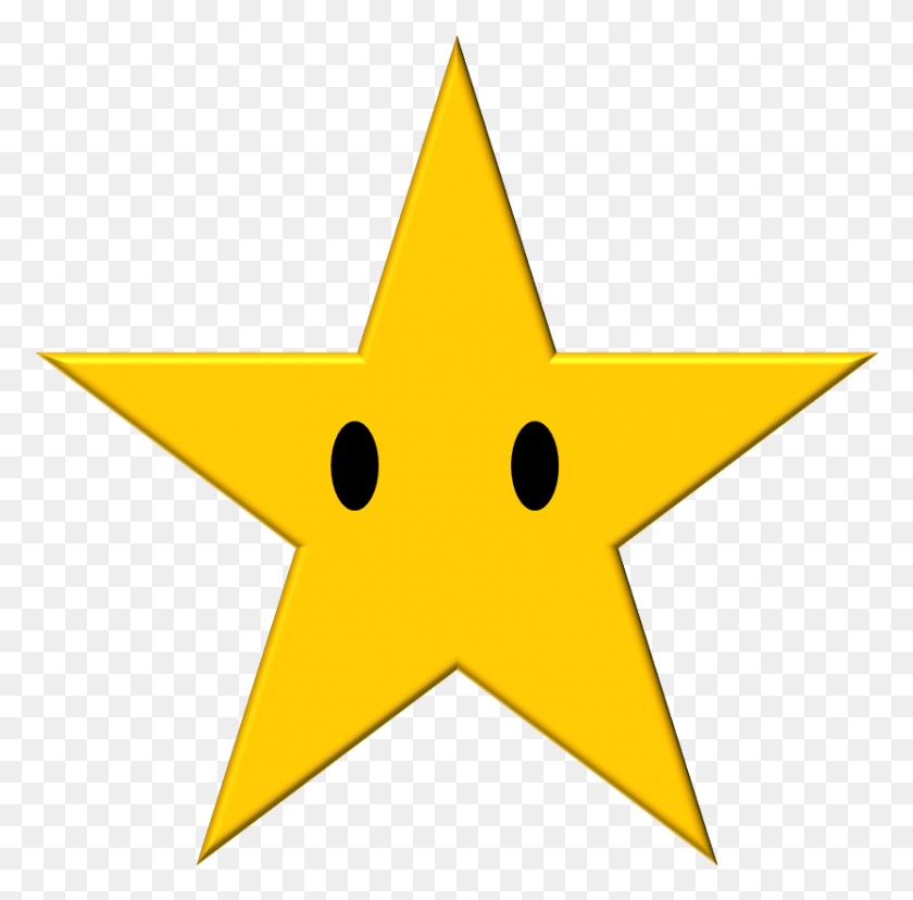 833x821 Mario Star With Eyes Particle Star, Símbolo, Símbolo De Estrella, Avión Hd Png