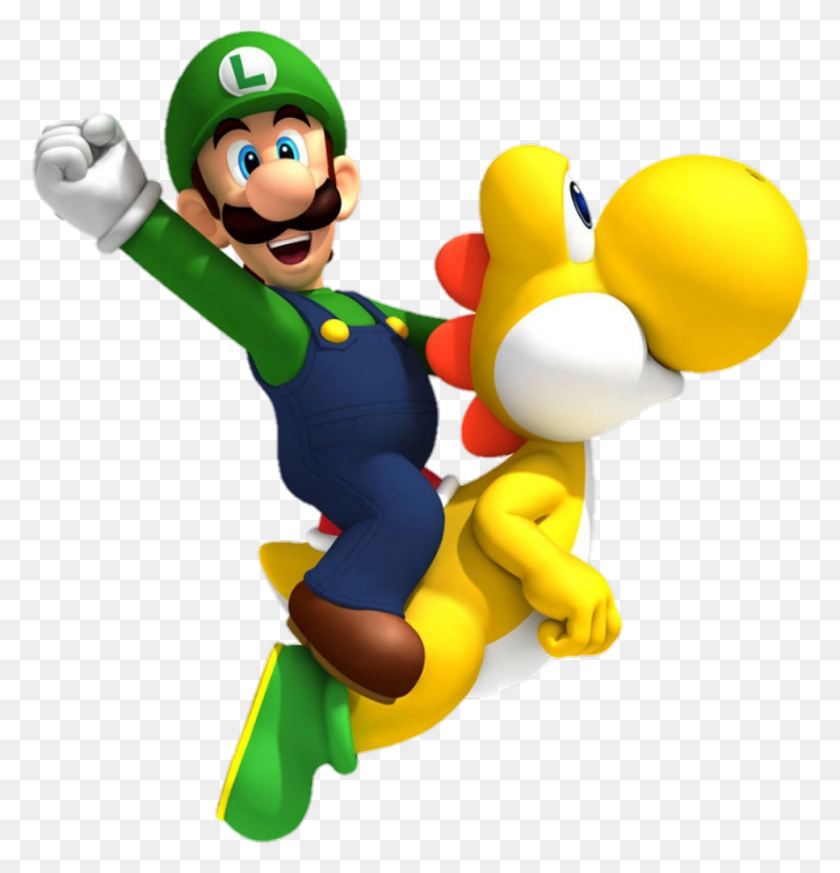 966x1007 Стикер Mario New Super Mario Bros Wii Luigi, Игрушка, Человек, Человек Hd Png Скачать