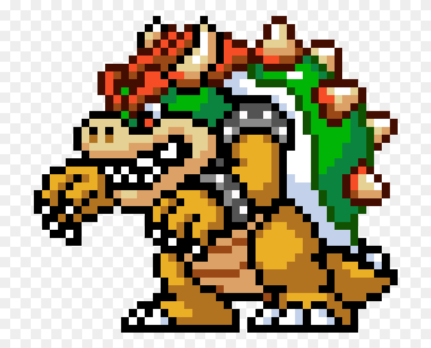 710x617 Mario Super Mario Bowser Pixel Art, Коврик, Графика Hd Png Скачать