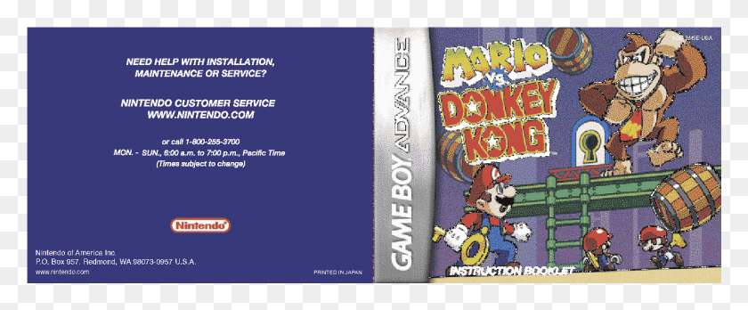 1358x502 Descargar Png Mario Vs Donkey Kong Folleto De Instrucciones Gameboy Advance, Super Mario, Flyer, Poster Hd Png