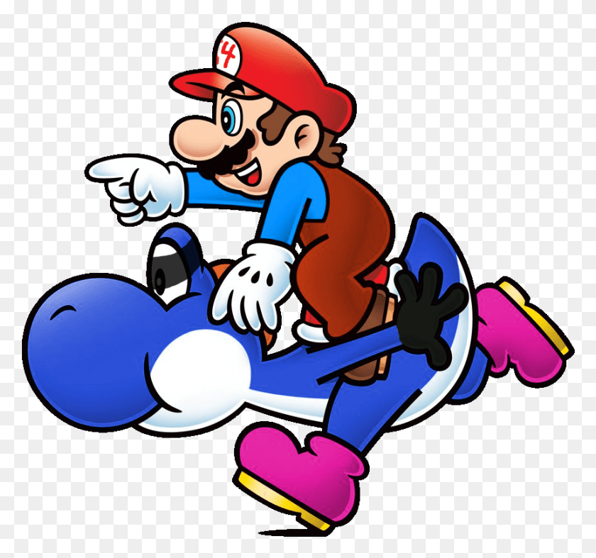861x803 Descargar Png / Mario Y Yoshi, Super Mario Hd Png