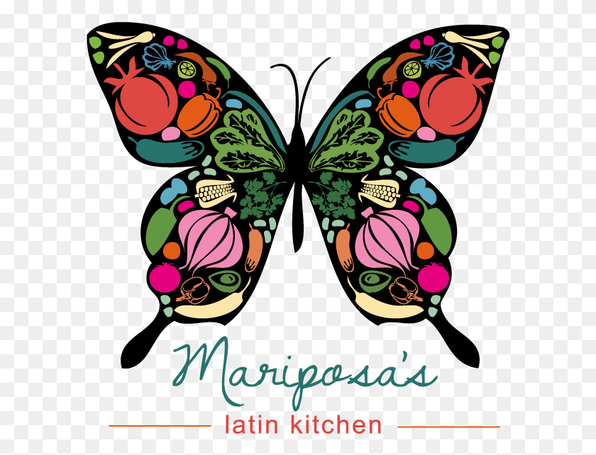 597x582 Mariposas Latin Kitchen Logo Imagenes De Mariposas, Графика, Цветочный Дизайн Png Скачать
