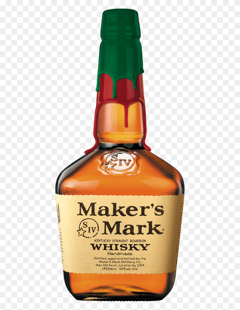 453x1024 Mark Holiday Double Dip Bottle Glass Bottle, Liquor, Alcohol, Beverage HD PNG Download