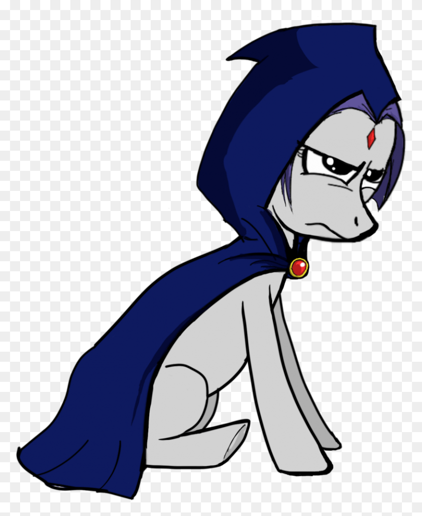 812x1007 Descargar Png Marker Ponified Raven Safe Solo Teen Titans Cartoon, Clothing, Hood Hd Png