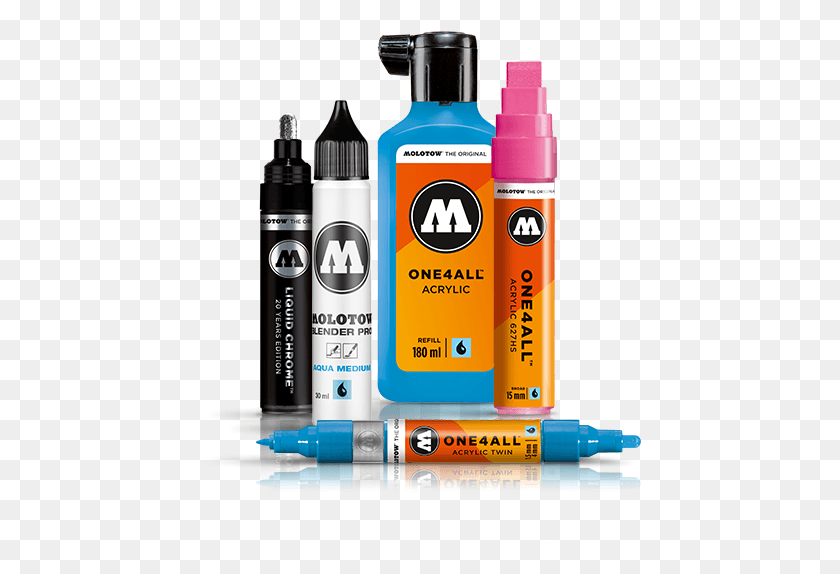 442x514 Markers Amp Refills Molotow Fixy, Marker, Bottle, Cosmetics HD PNG Download