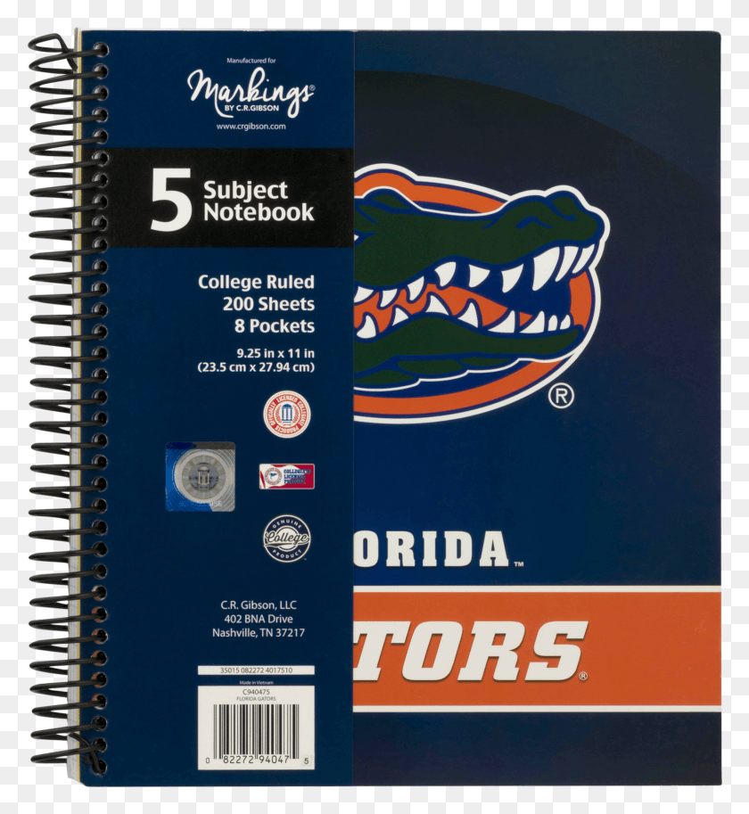 1646x1801 Маркировка Ncaa 5 Subject College Ruled Notebook Флорида Флорида Гаторс Телефон, Текст, Плакат, Реклама Hd Png Скачать