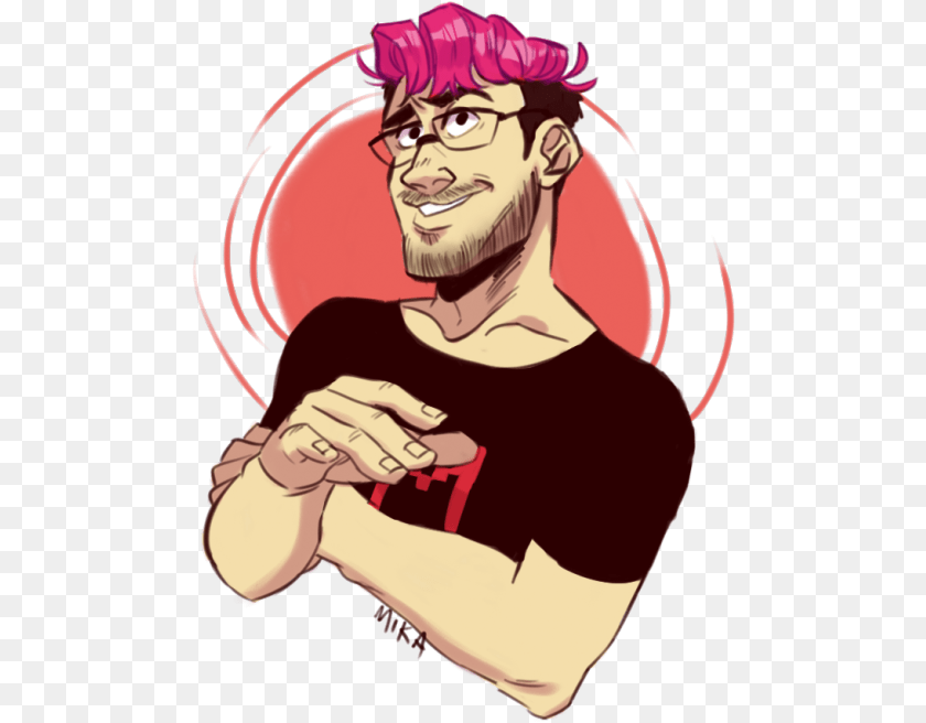 Markiplier Transparent Cartoon Cartoon, Person, Body Part, Hand, Publication Sticker PNG