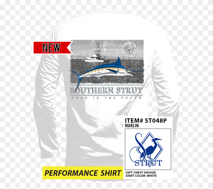 583x684 Marlin Performance Shirt Marlin T Shirts, Sleeve, Clothing, Apparel HD PNG Download