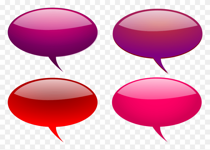 872x607 Maroon And Pink Shaded Speech Bubbles Svg Vector File Bubbles Talking Clipart, Lamp, Food, Cosmetics HD PNG Download