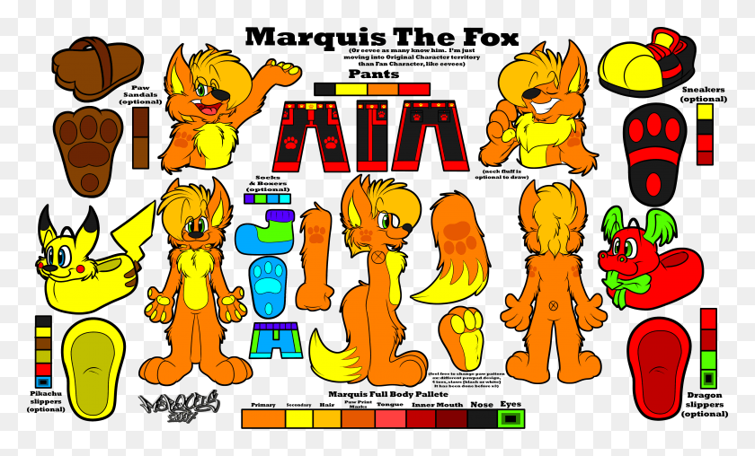 4475x2571 Marquis 2015 Ref Sheet Cartoon, Text, Clothing, Apparel HD PNG Download