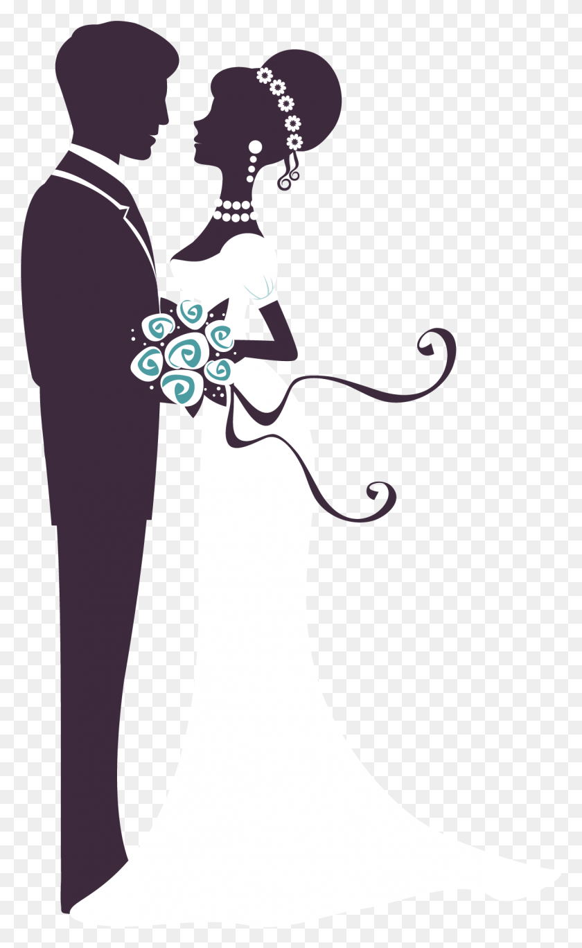 1201x2014 Marriage Clipart Married Man Bride And Groom Silhouette Clipart, Person, Human, Hook HD PNG Download