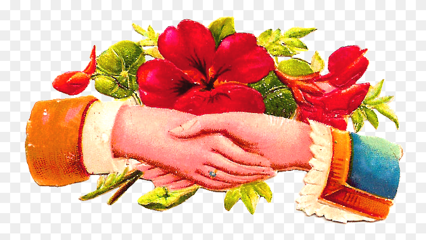 753x413 Marriage Clipart Wedding Hand Marriage Wedding Hand Wedding Hand Shake Clip Art, Plant, Geranium, Flower HD PNG Download