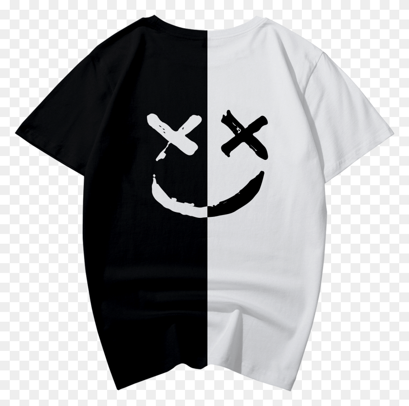 1627x1613 Marshmello Black And White T Shirt Casual Sweatshirt T Shirt Gokublack Roblox, Hook, Clothing, Apparel HD PNG Download