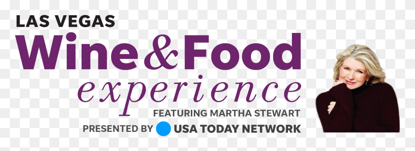 1663x528 Martha Stewart Food And Wine Las Vegas Lavender, Alphabet, Text, Person HD PNG Download