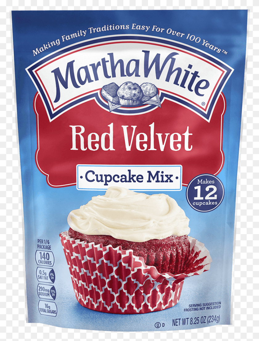834x1120 Martha White Red Velvet Cupcake Mix, Cream, Dessert, Food HD PNG Download