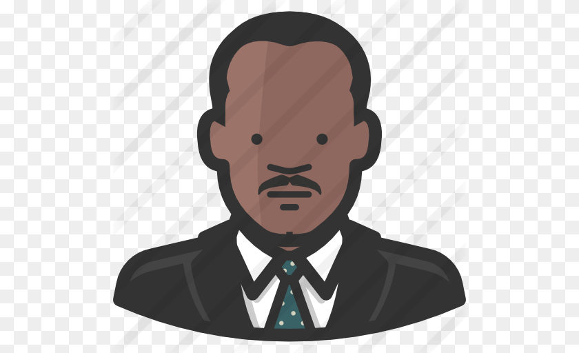 512x512 Martin Luther King, Accessories, Portrait, Photography, Person PNG