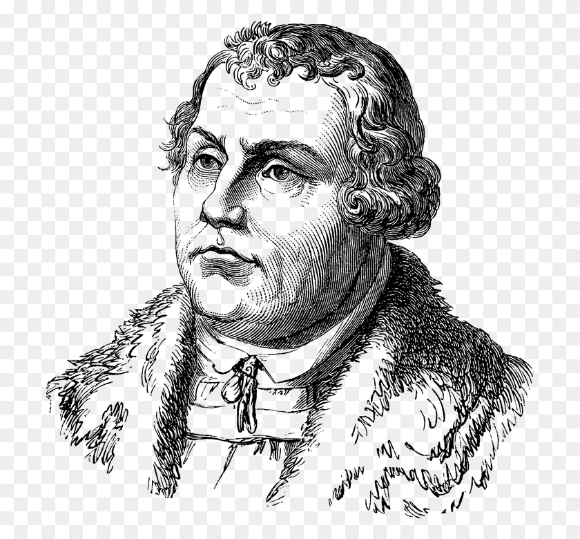706x720 Martin Luther Portrait Line Art Celebrity Christian Martin Luther, Gray, World Of Warcraft HD PNG Download