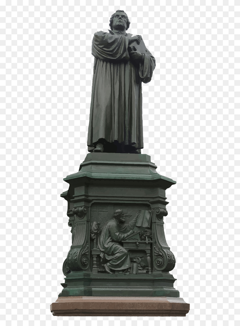 495x1080 Martin Luther Reforma Protestant Luther Statue, Monumento, Persona, Humano Hd Png