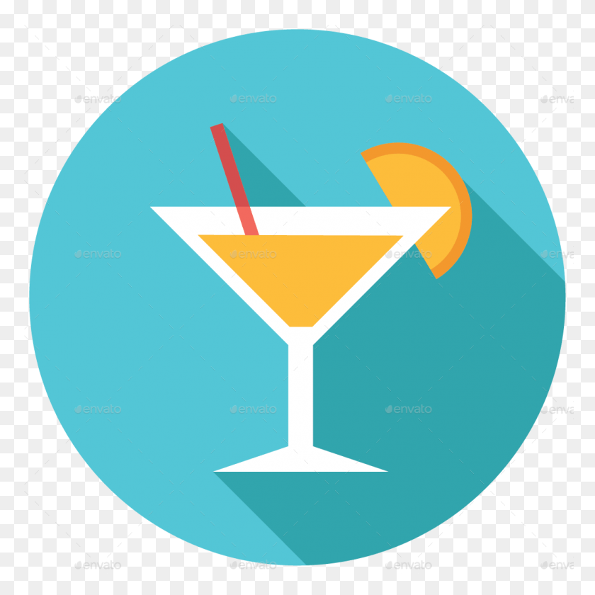 1067x1067 Martini Clipart Mocktail Flat Icon Drink, Cocktail, Alcohol, Beverage HD PNG Download