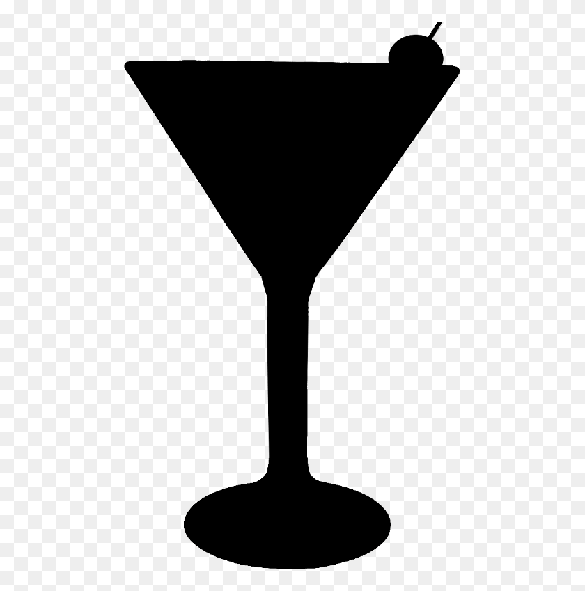 489x789 Martini Glass Silhouette Cocktail Glass Silhouette, Beverage, Drink, Alcohol HD PNG Download