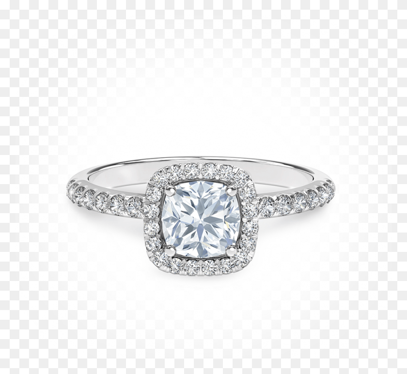 967x883 Martini Halo Engagement Ring Engagement Ring, Accessories, Accessory, Diamond HD PNG Download