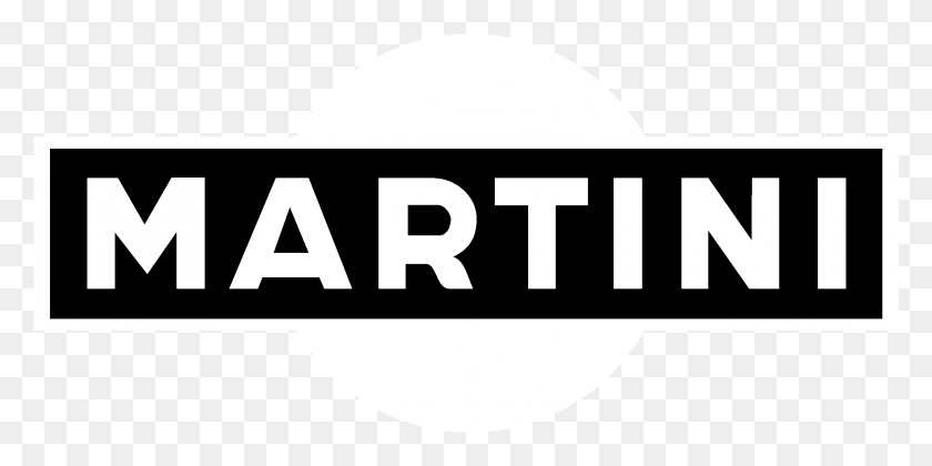 2331x1077 Martini Logo Black And White Martini, Label, Text, Stencil HD PNG Download