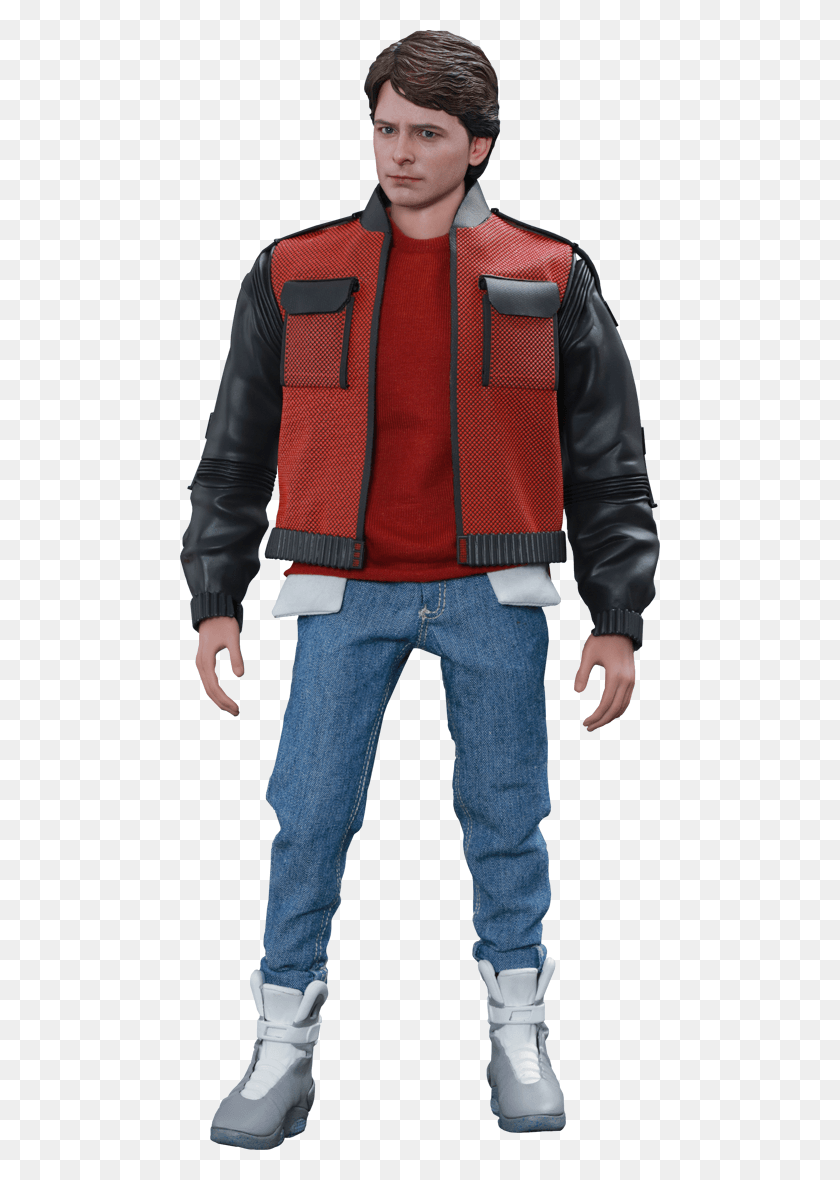 480x1120 Marty Mcfly Back To The Future Ii Hot Toys Retour Vers Le Futur Produit Driv, Clothing, Apparel, Jacket HD PNG Download