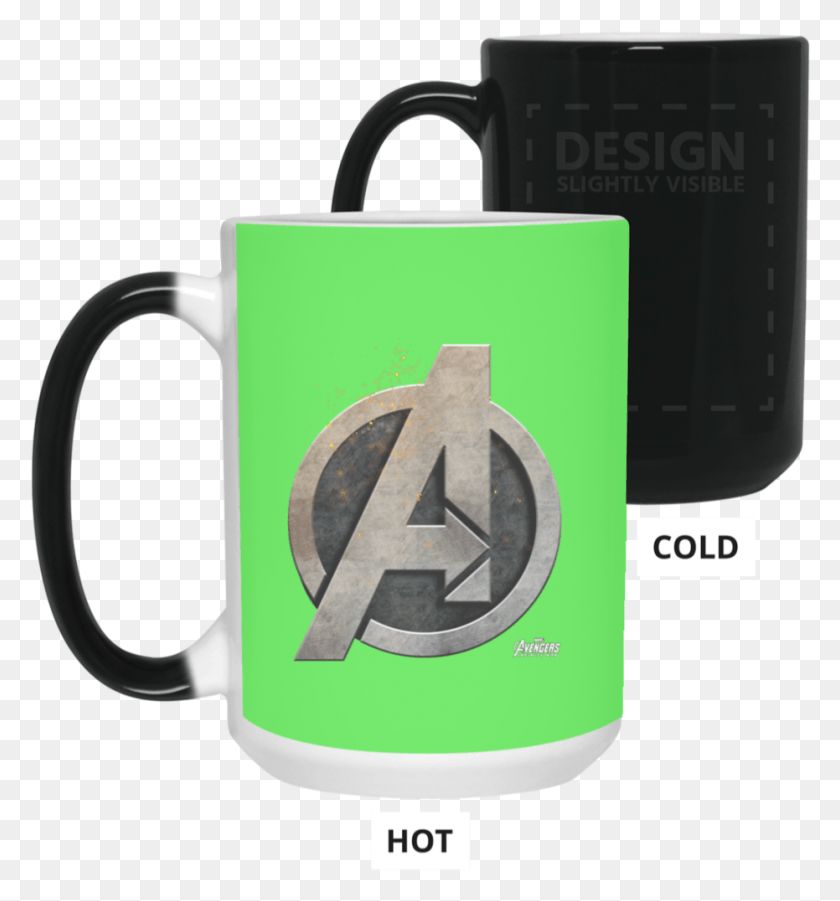931x1004 Marvel Avengers Infinity War Steel Symbol Graphic Color, Coffee Cup, Cup, Text HD PNG Download