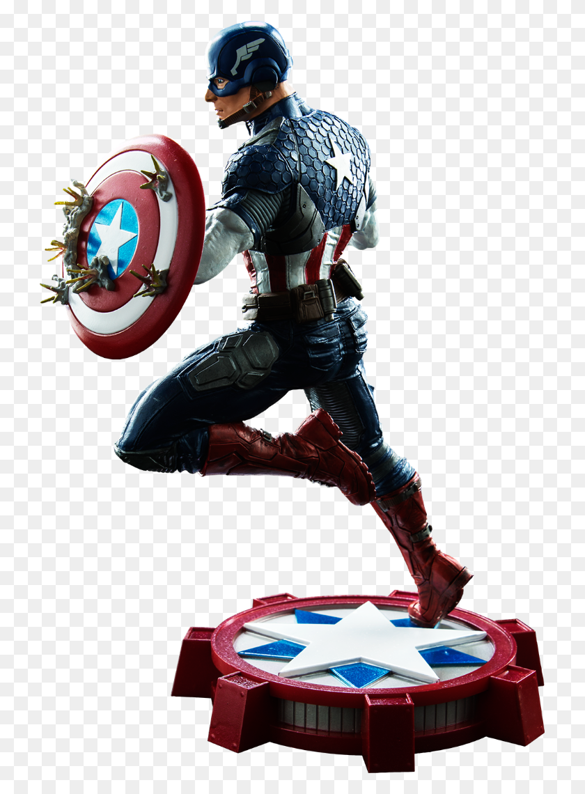 725x1080 Marvel Gallery Marvel Now Captain America Diorama Captain America Pvc Diorama, Helmet, Clothing, Apparel HD PNG Download
