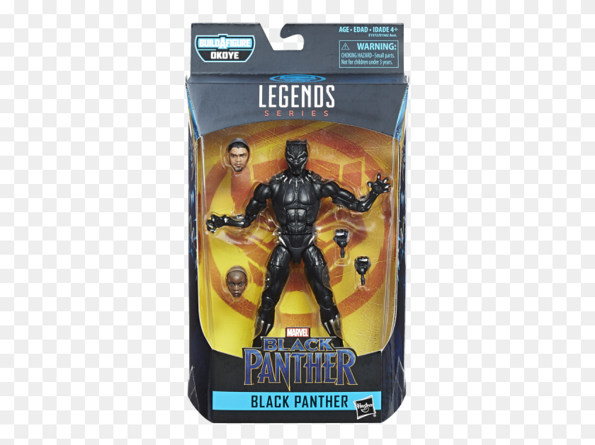 321x569 Descargar Png Marvel Legends Black Panther Figura De 6 Pulgadas Marvel Legends Black Panther Figura, Cartel, Anuncio, Figurilla Hd Png