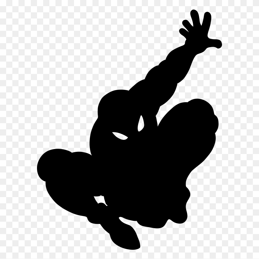 601x781 Marvel Silhouette Sticker Spiderman Free, Gray, World Of Warcraft HD PNG Download
