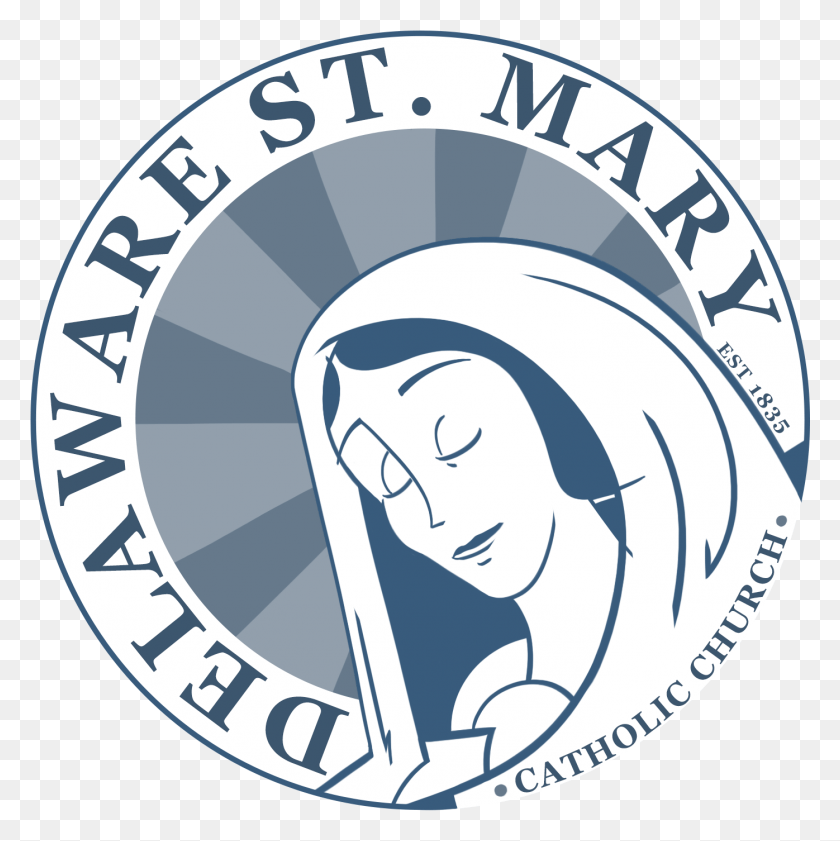 1396x1398 Mary Catholic Church Delaware Logo For Catholic Church, Symbol, Trademark, Label HD PNG Download