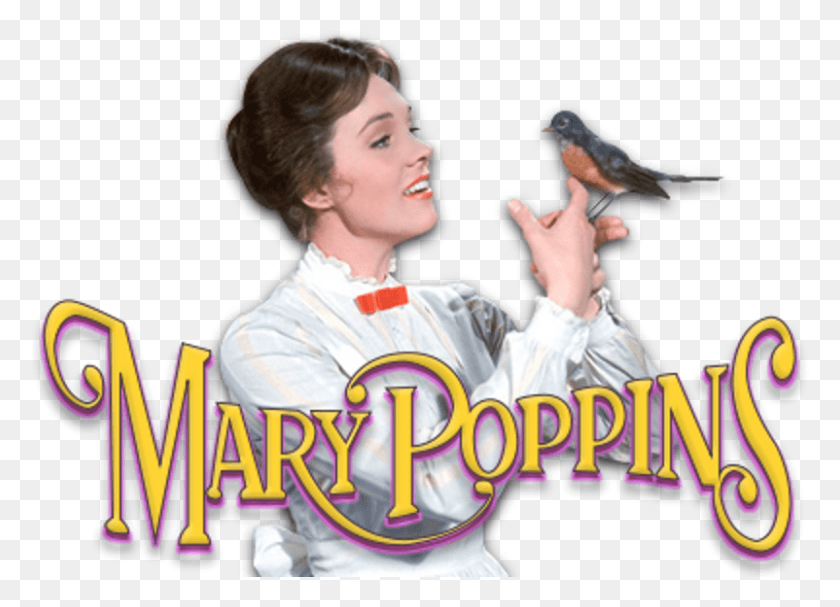 802x563 Mary Poppins Image Mary Poppins 1964 Logo, Bird, Animal, Person HD PNG Download