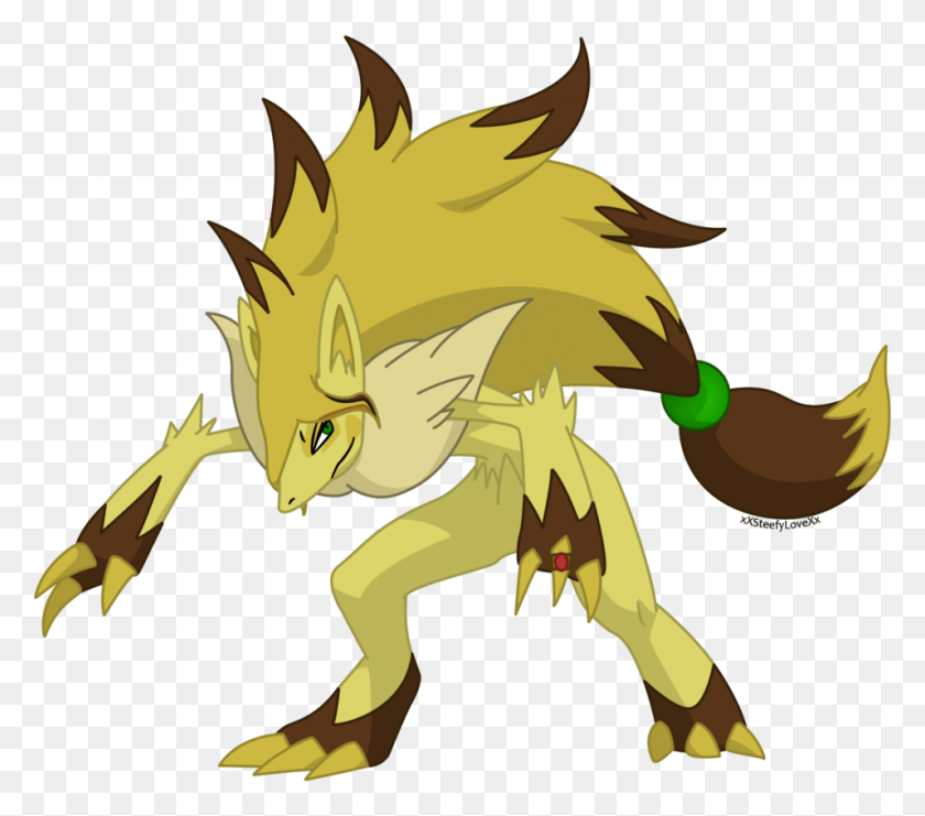 956x835 Mary The Yellow Zoroark Crystals Mother By Xxsteefylovexx, Dragon, Horse, Mammal HD PNG Download