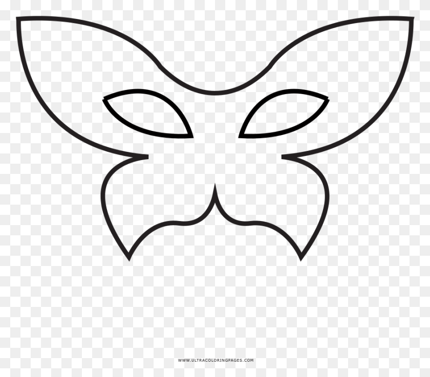 876x761 Mascara De Carnaval Para Dibujar Swallowtail Butterfly, Symbol, Batman Logo, Animal HD PNG Download