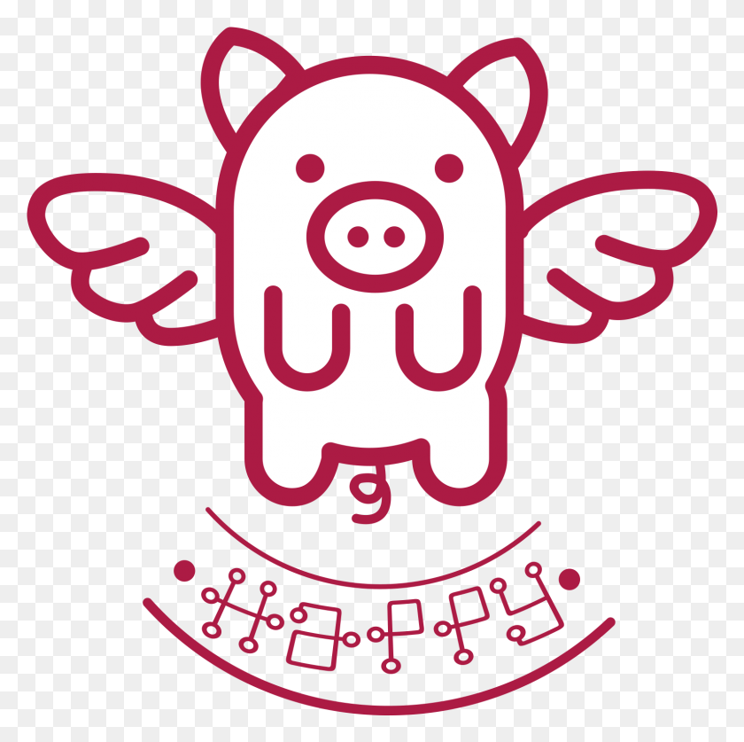 1535x1530 Талисман Красная Линейная Свинья Год И Векторное Изображение Свиньи Логотипы, Логотип, Символ, Товарный Знак Hd Png Скачать