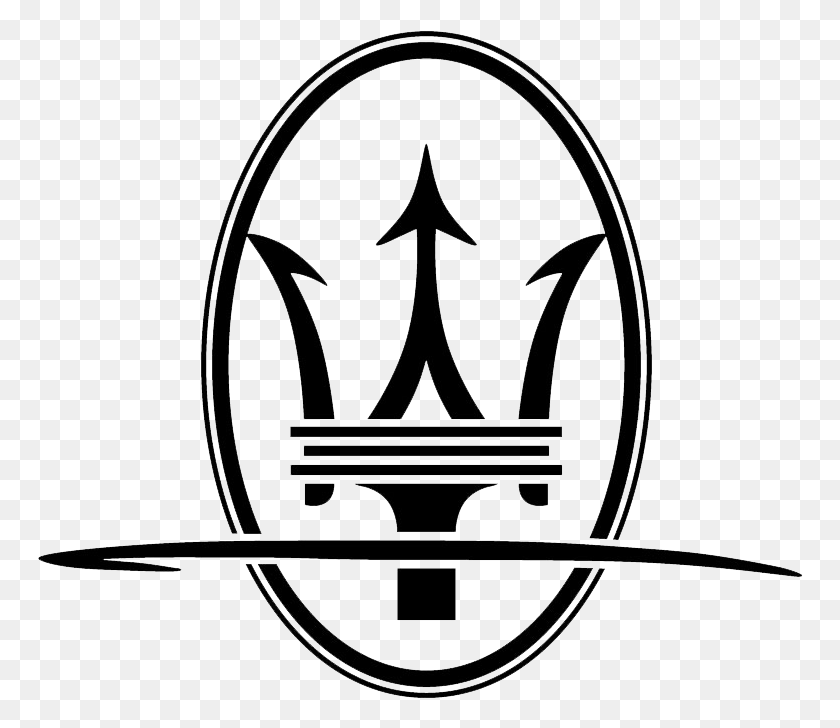 766x668 Descargar Png Maserati Logo Image Logo Maserati, Símbolo, Emblema, Marca Registrada Hd Png