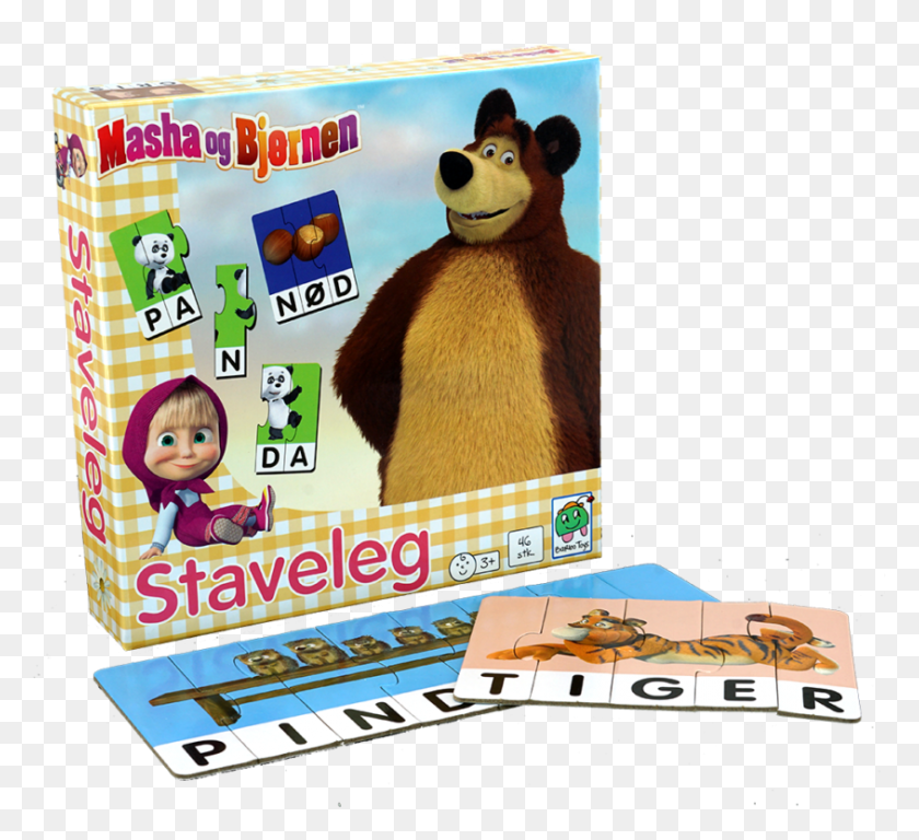 844x767 Masha And The Bear Spelling Game Cartoon, Giant Panda, Wildlife, Mammal HD PNG Download